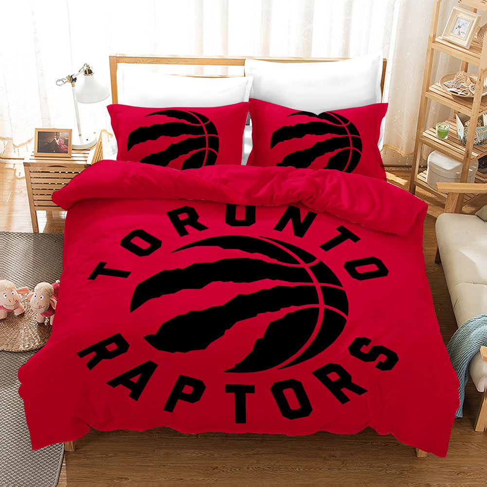 4 Pieces Kids Duvet Cover Set-Toronto Raptors.