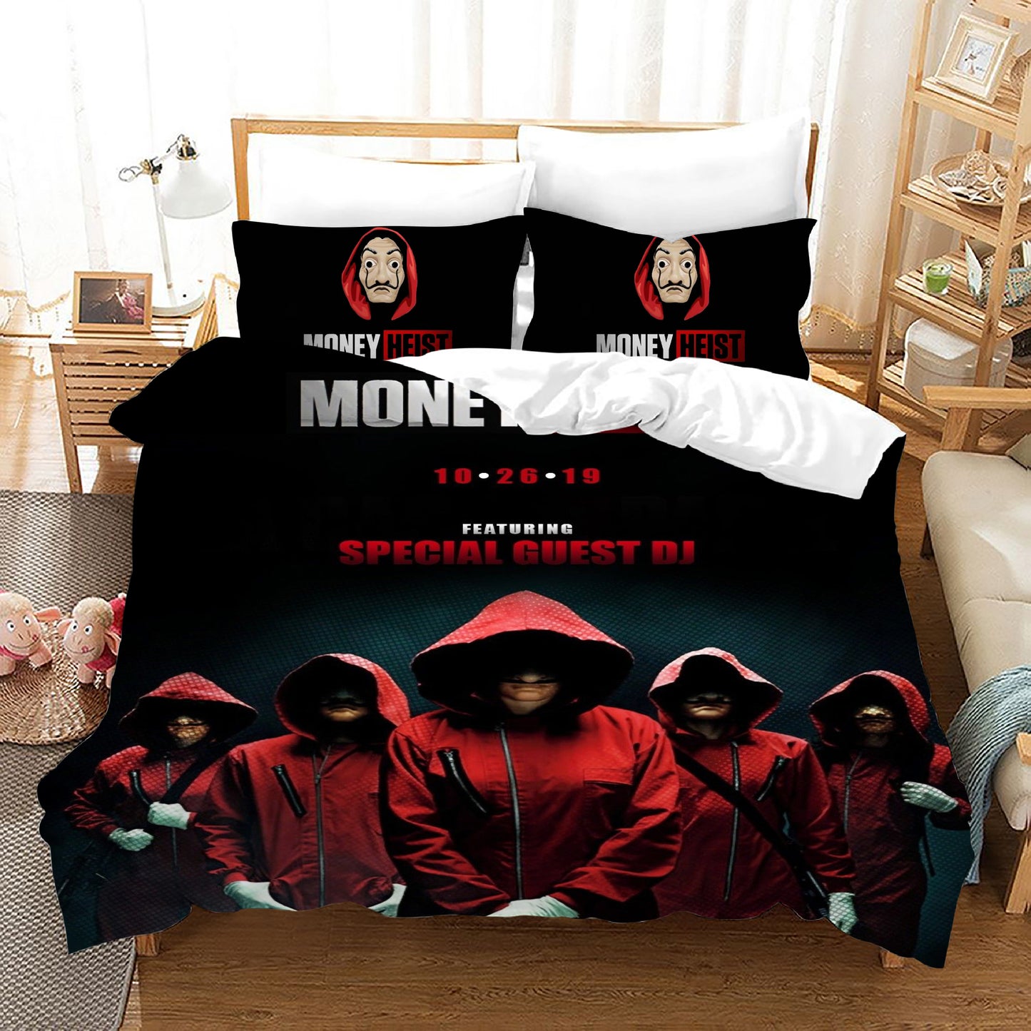 4 Pieces Kids Duvet Cover Set-Money Heist.