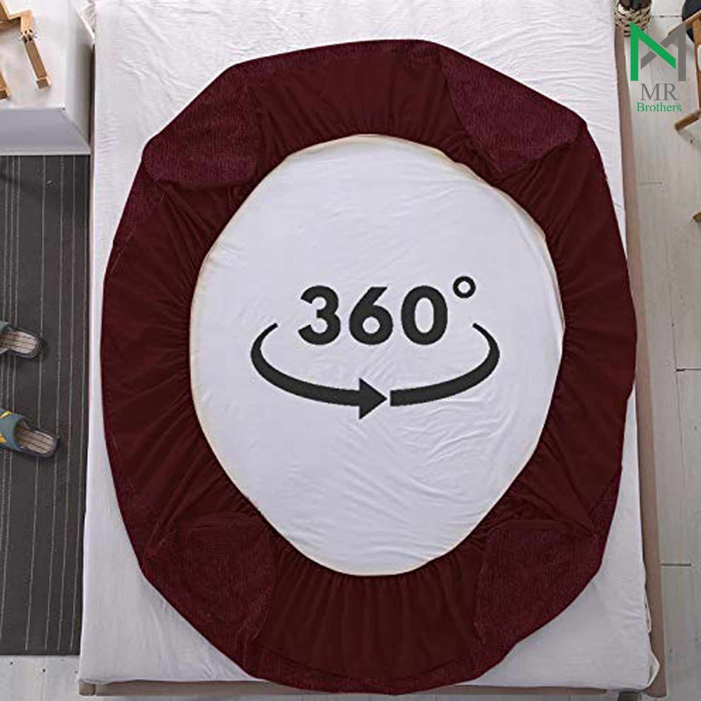 Mattress protector-Burgundy