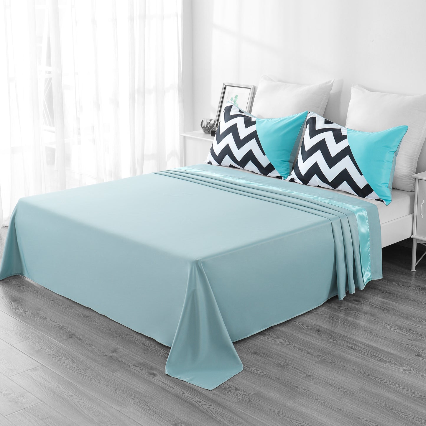 Duvet cover luxury-aqua green