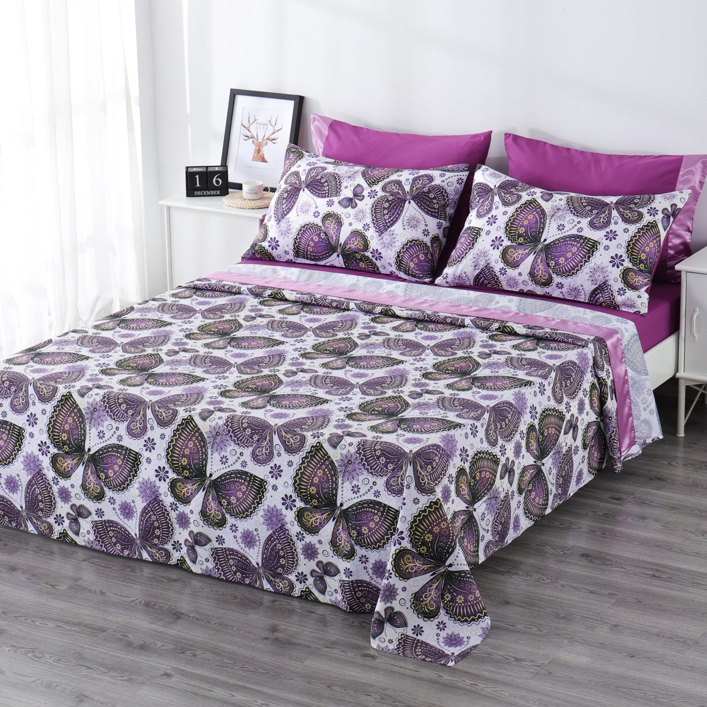 6 Piece Bed Sheet set-Butterfly