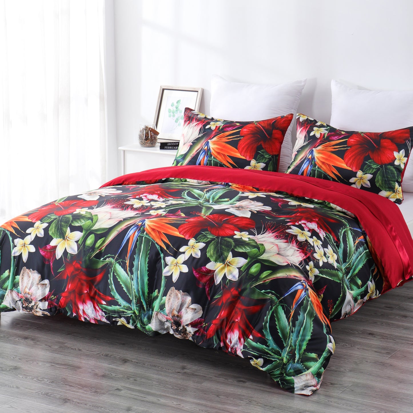 Duvet cover luxury-Red Rose