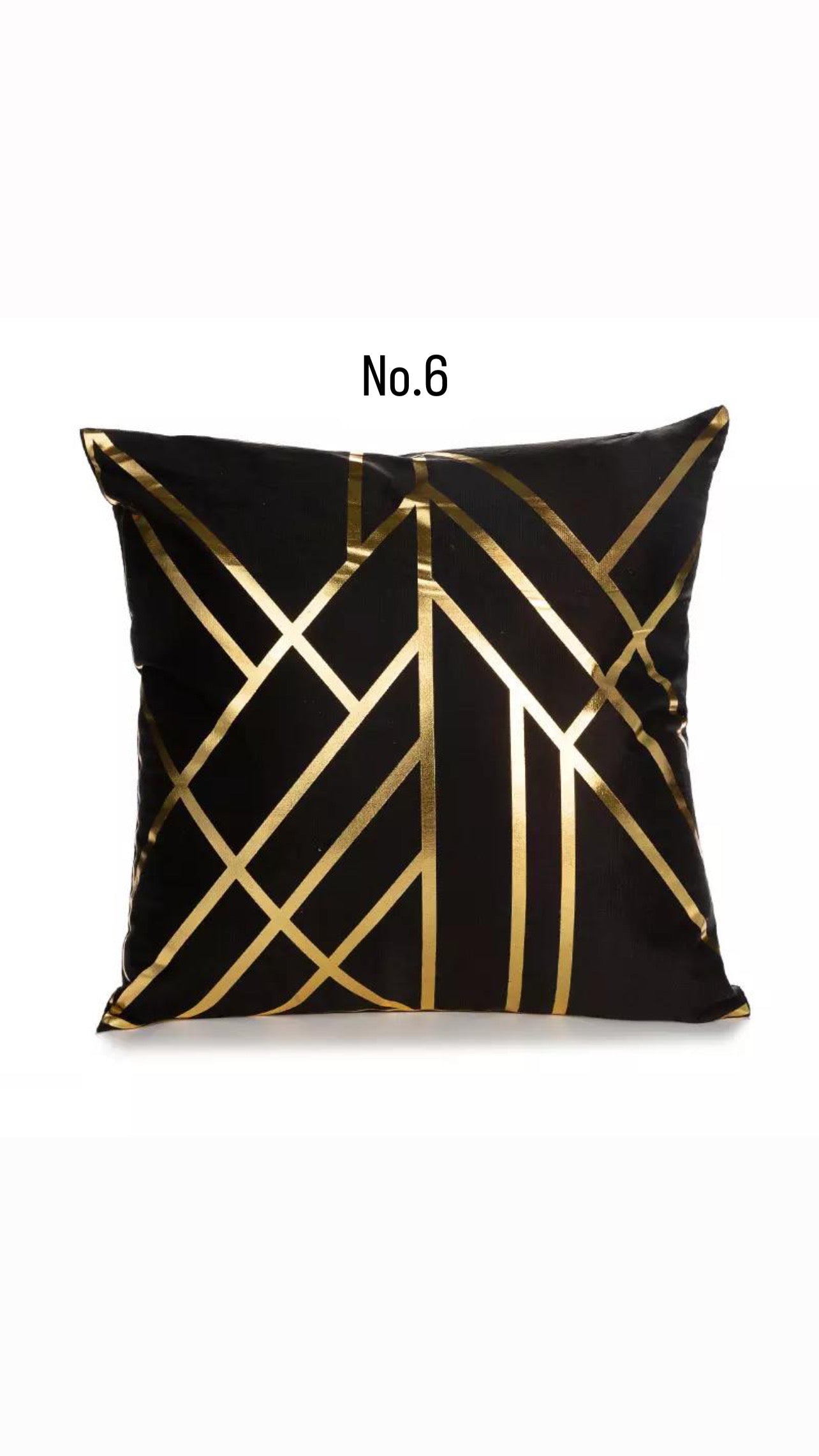 Black and Gold cushion covers