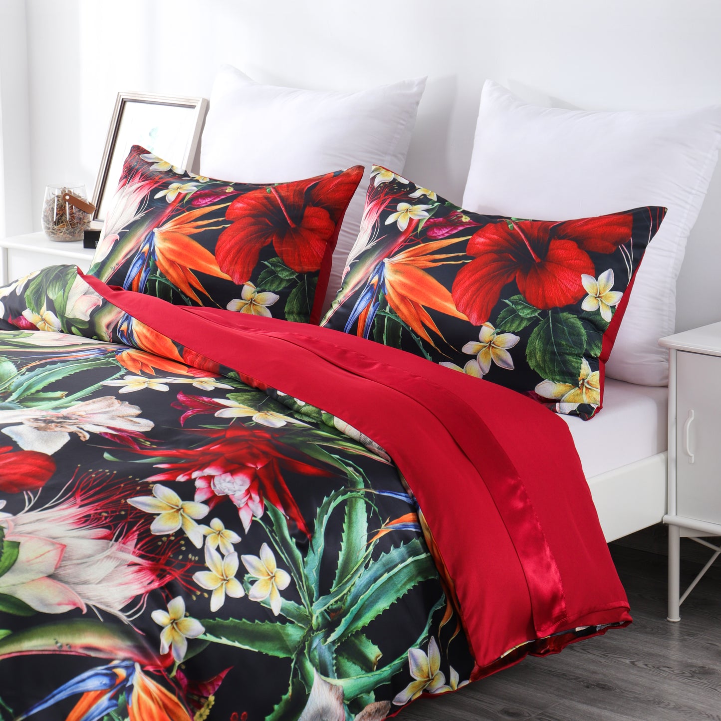 Duvet cover luxury-Red Rose