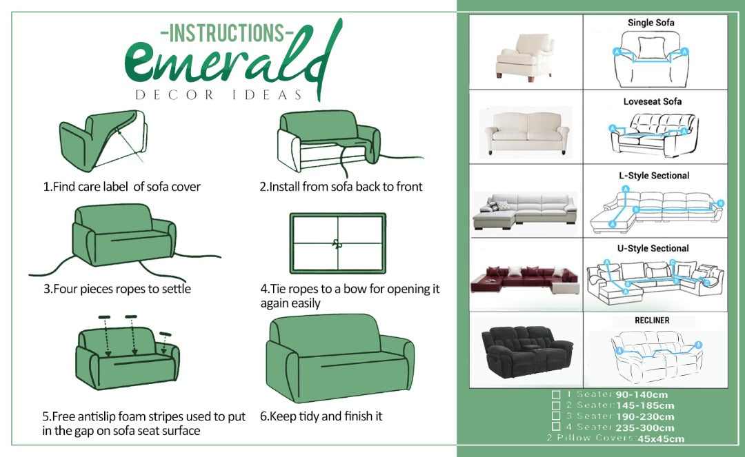 Floral Sofa Slip Cover