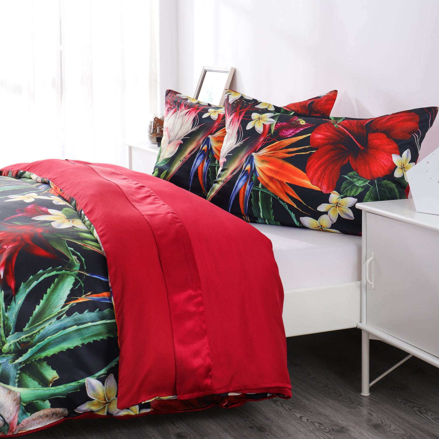 Duvet cover luxury-Red Rose