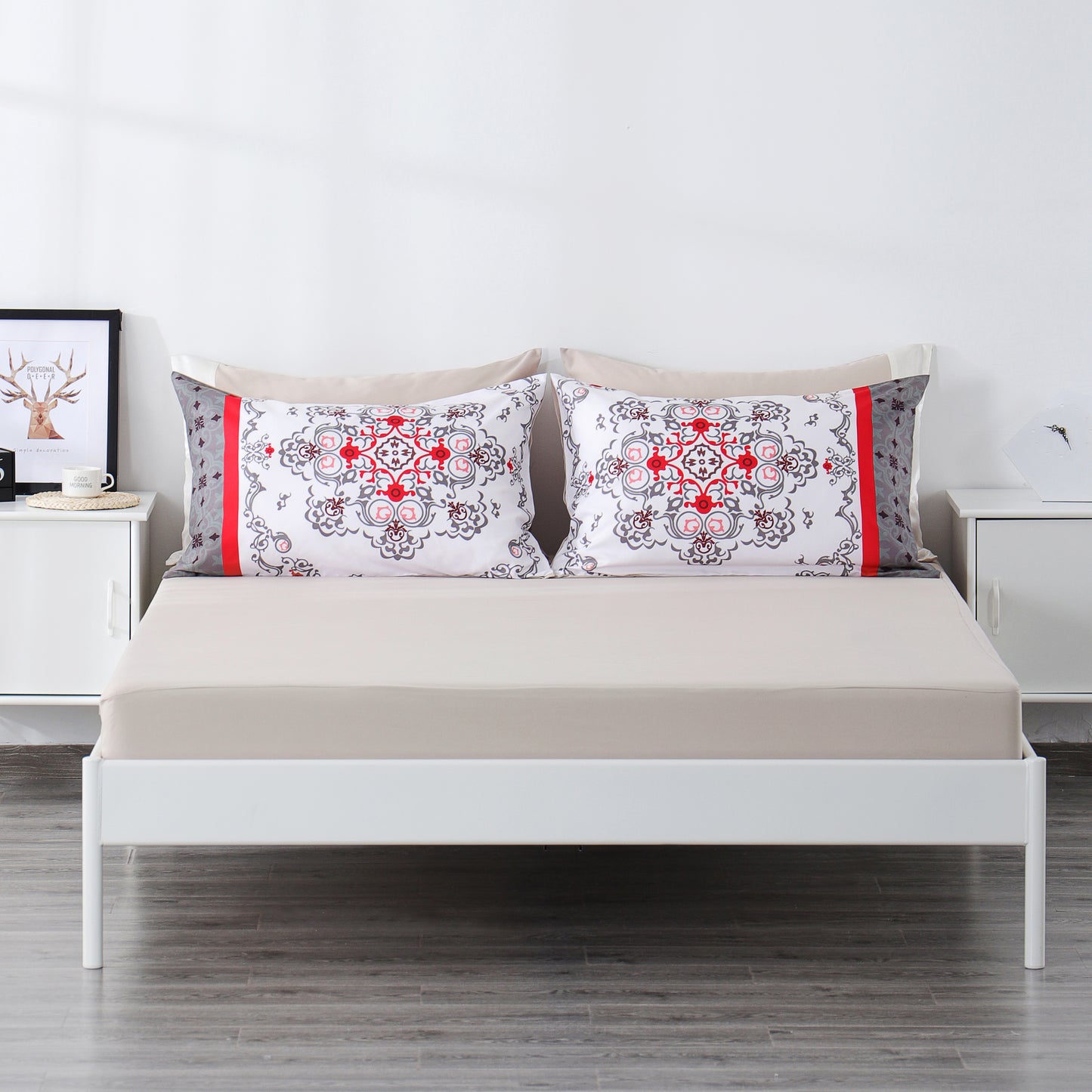 6 Piece Bed Sheet set-Snow White