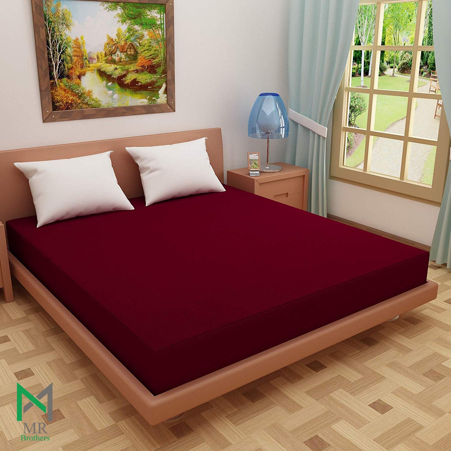 Mattress protector-Burgundy