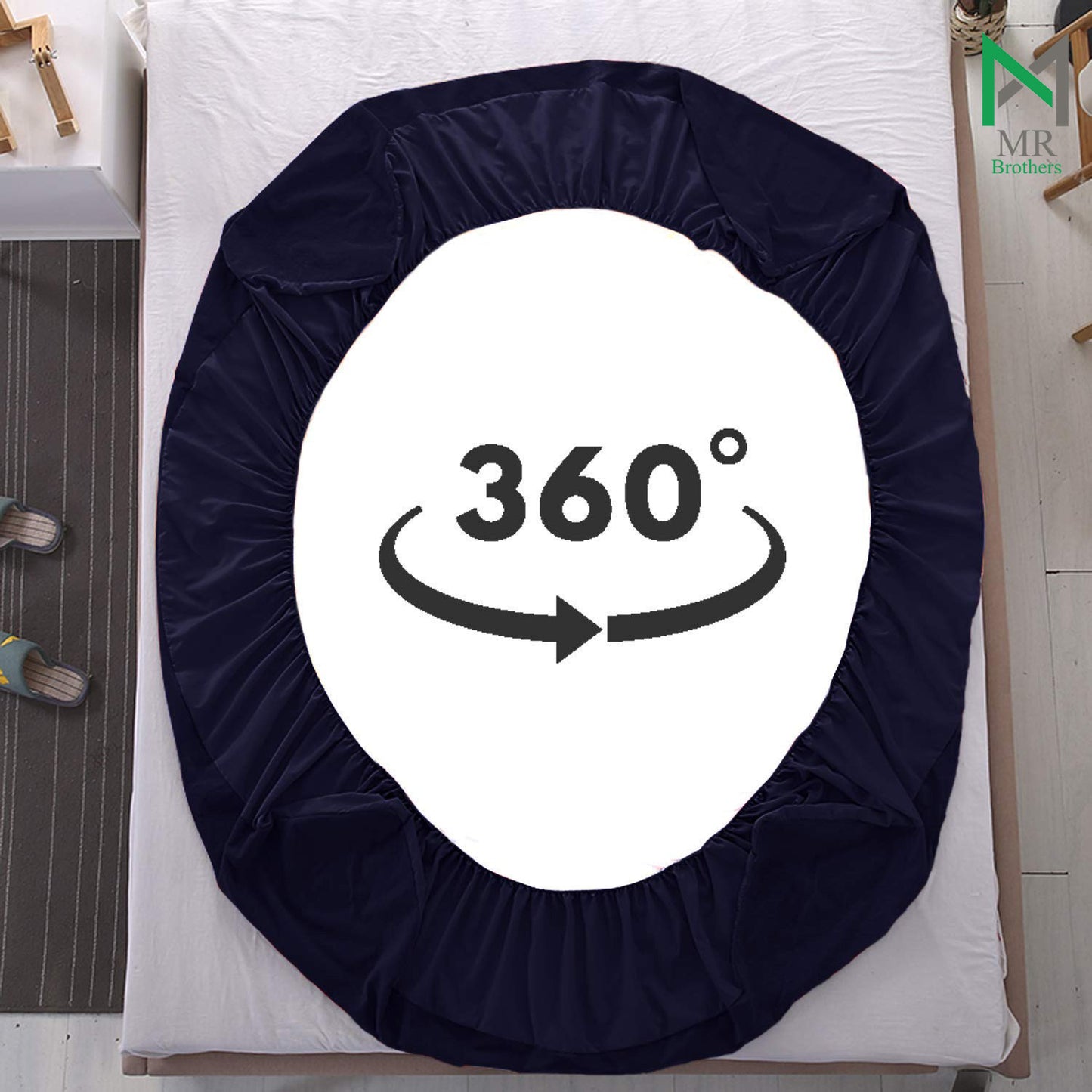 Mattress protector-PRINTED BLUE