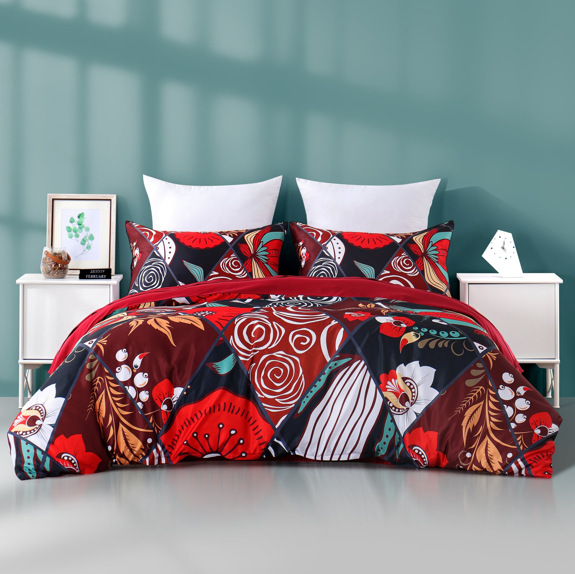 #duvetcover,#Luxurybedding,#bedsheetset,#satinweave,#floralprint #lovefordecor  
