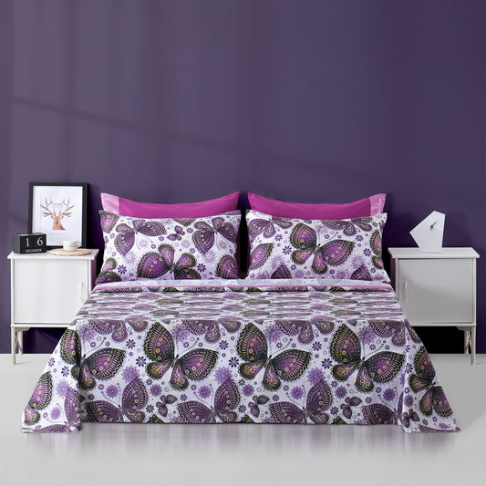 6 Piece Bed Sheet set-Butterfly